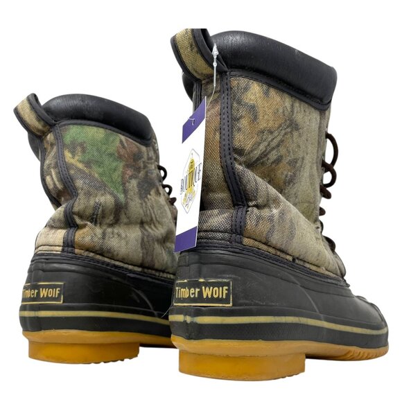 Timber Wolf Thermolite Boys 8 Camo Duck Boots Water Resistant Lace Up Outdoor - Picture 8 of 16